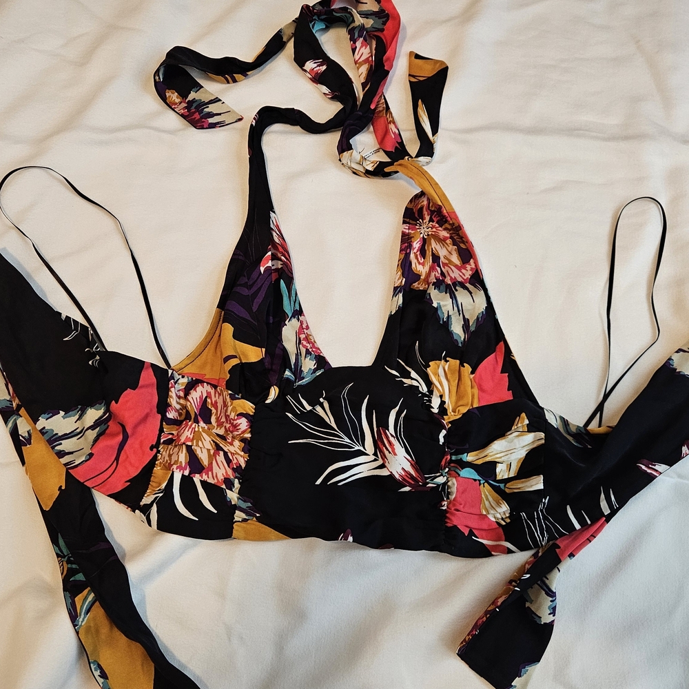 Free People Seraphina Cropped Halter Top